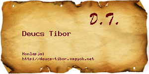 Deucs Tibor névjegykártya